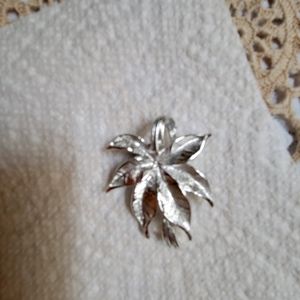 Vintage Cerrito Silver Leaf Brooch